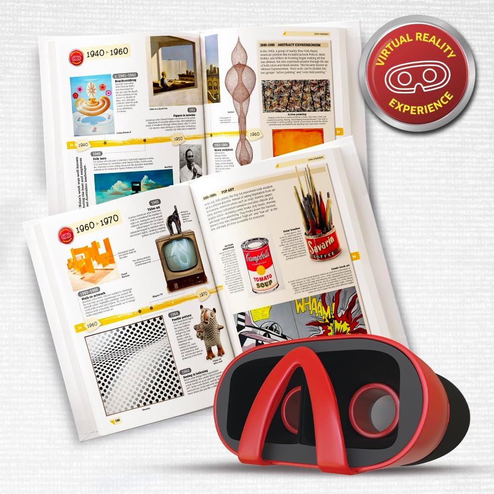 Virtual Reality World Art! - Illustrated Interactive VR Book and STEM Learning Activity Set - for Ages 8 and Up
