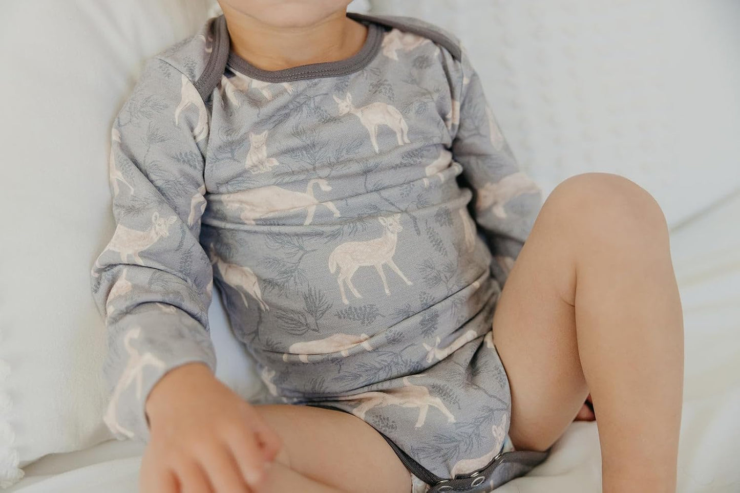 Copper Pearl Long Sleeve Bodysuit Baby: Ultra Soft Baby for Newborns, Boys, and Girls - Stylish, Comfortable, Overlap Shoulders, Premium Knit Fabric - 6-12 Months, Timber