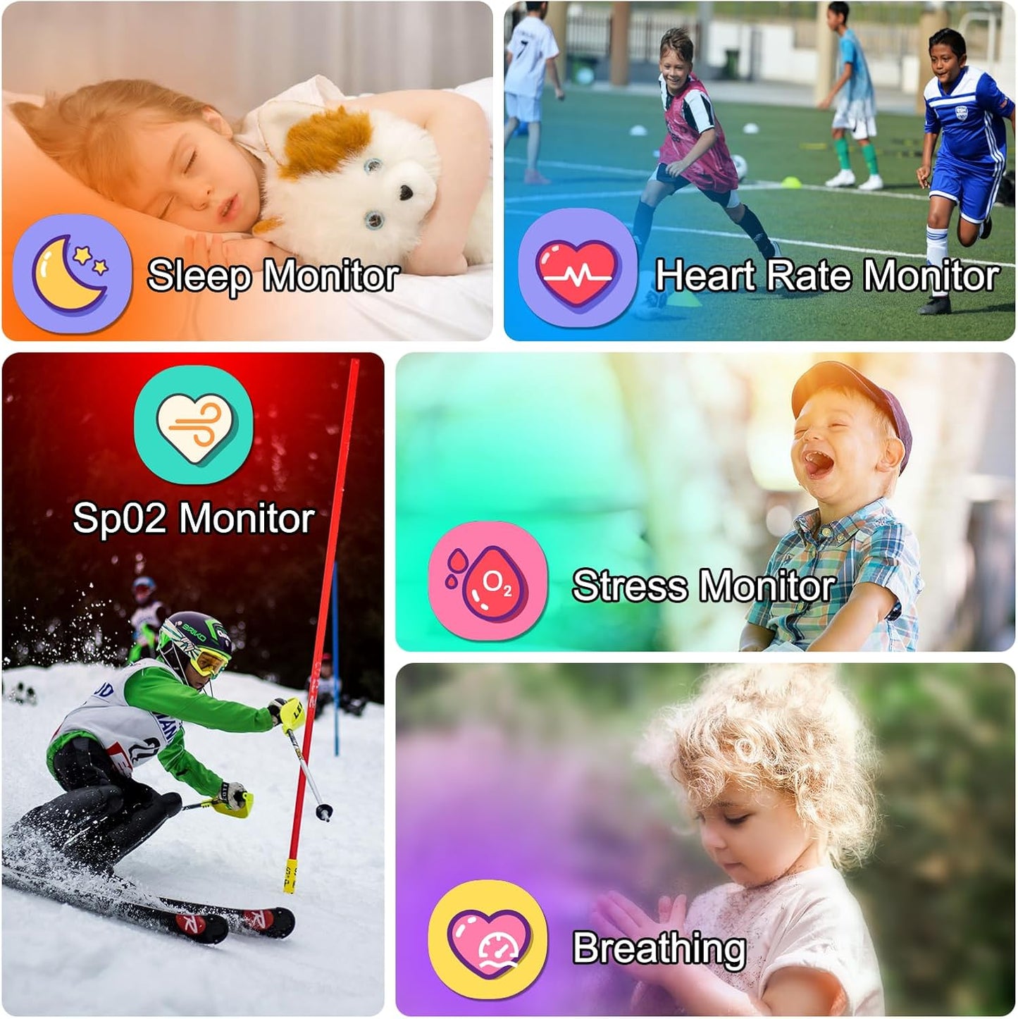 Smart Watch for Kids, 1.85" Fitness Tracker with Heart Rate, Sleep Monitor, IP68 Waterproof Smartwatches with Video Music, Pedometer, Game, NO APP/Phone, Gift for Boys Girls. (Classic, Pink)