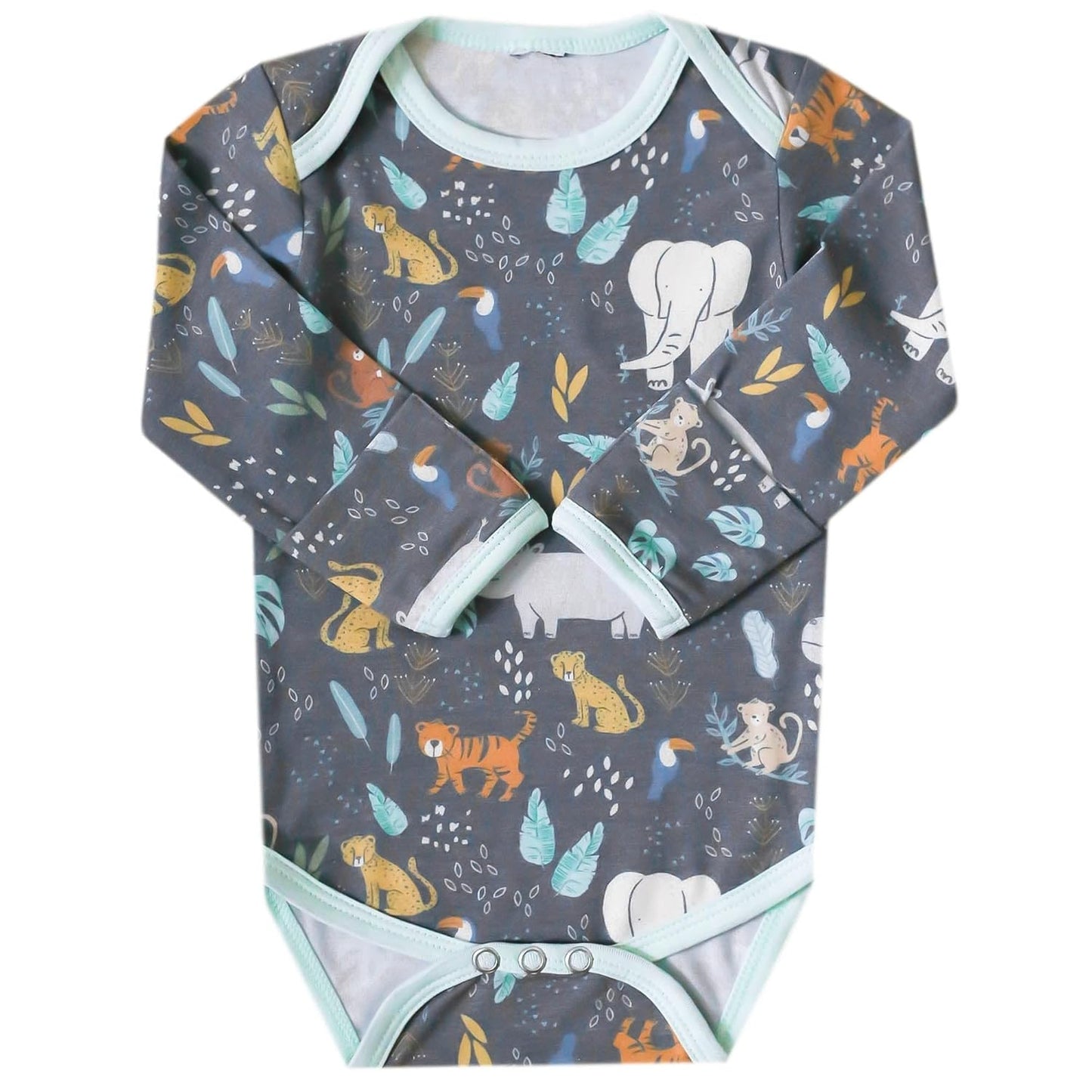 Copper Pearl Long Sleeve Bodysuit Baby: Ultra Soft Baby for Newborns, Boys, and Girls - Stylish, Comfortable, Overlap Shoulders, Premium Knit Fabric - Newborn, Bengal