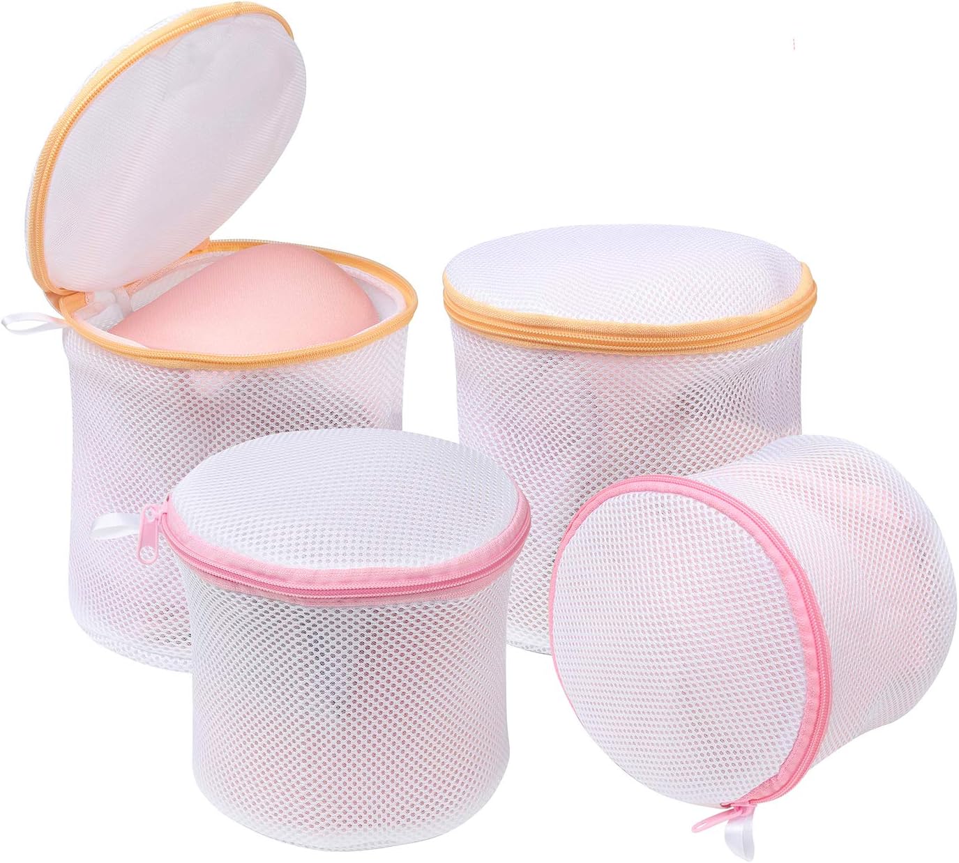 BAGAIL Laundry Bags Mesh Wash Bag for Intimates Lingerie and Delicates,4Pcs(Bra Wash Bag,6×6inch+7×7inch)