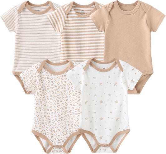 Baby Bodysuit Short Sleeve one-Piece Newborn Baby Clothes for Baby Boy and Girls