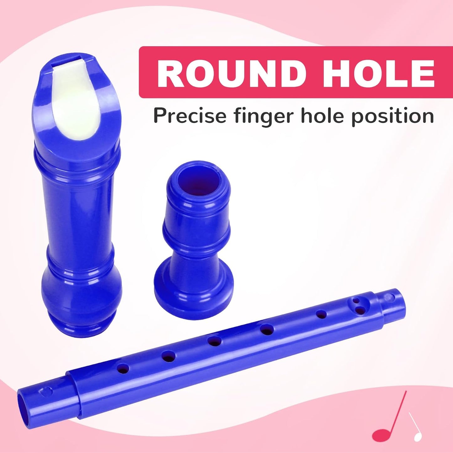 CONJURER Soprano Recorder Instrument for Kids Student - German Fingering 8 Hole Flute ABS Descant Recorders for Beginners with Cleaning Rod and Bag for Kids Over 3 Years Old