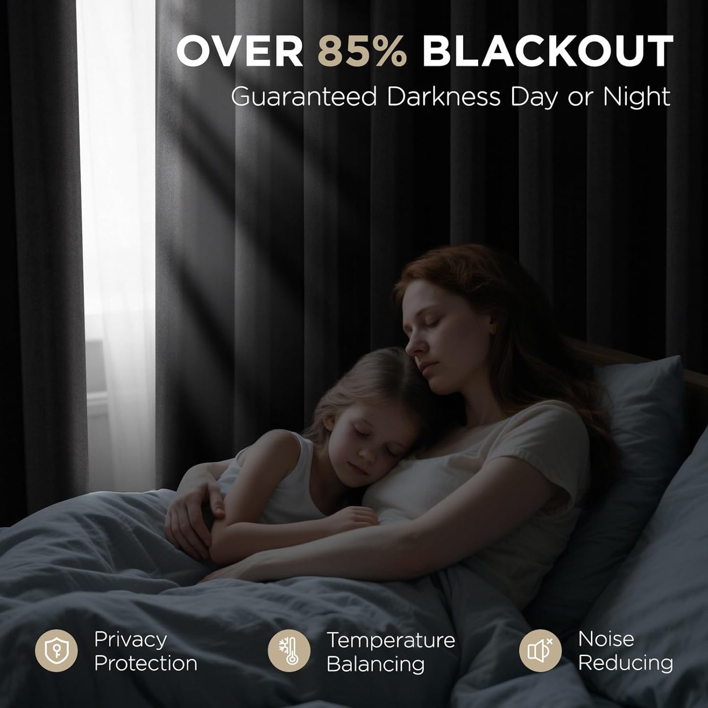 Joydeco Blackout Curtains 63 Inch Length 2 Panels Set, Thermal Insulated Long Drapes 2 Burg, Room Darkening Grommet Drapes for Living Room Bedroom Window