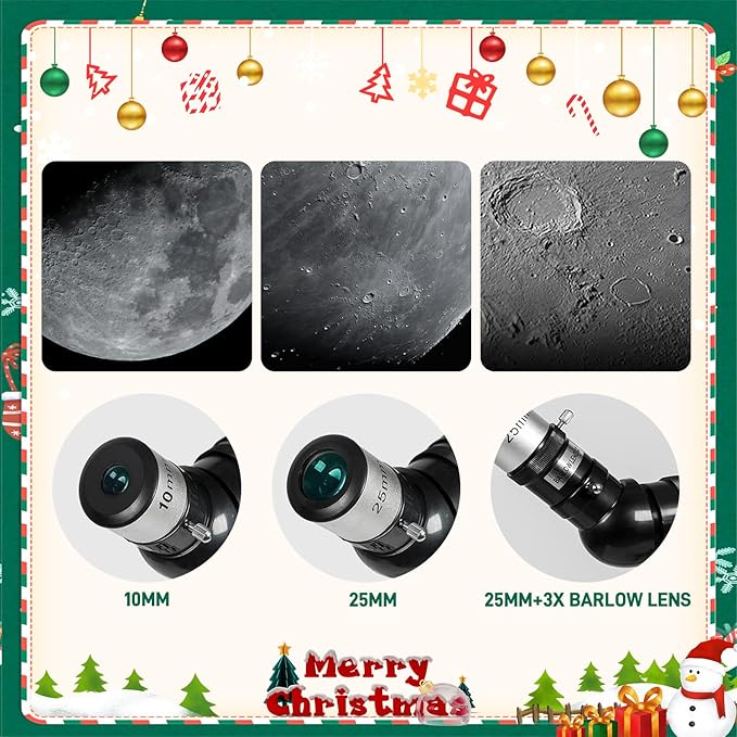 Telescope for Adults Astronomy Beginners - 70mm Aperture and 400mm Focal Length Professional Refractor Telescope with Remote Great Astronomy for Christmas with Package, Blue