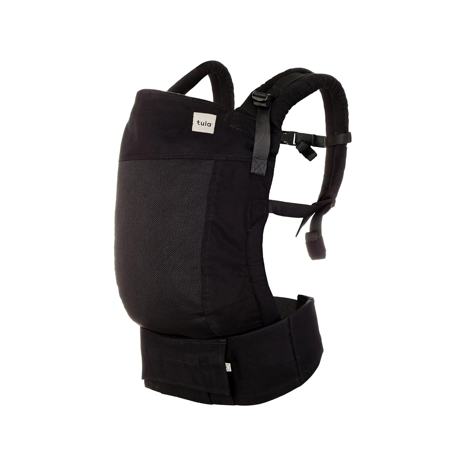 Baby Tula Breathable Mesh Panel Free-to-Grow Baby Carrier - Adjustable, Comfortable, Newborn to Toddler Carrier - Ergonomic Fit for 7lbs to 45lbs - Back & Front Carry Options - Urbanista (Black)