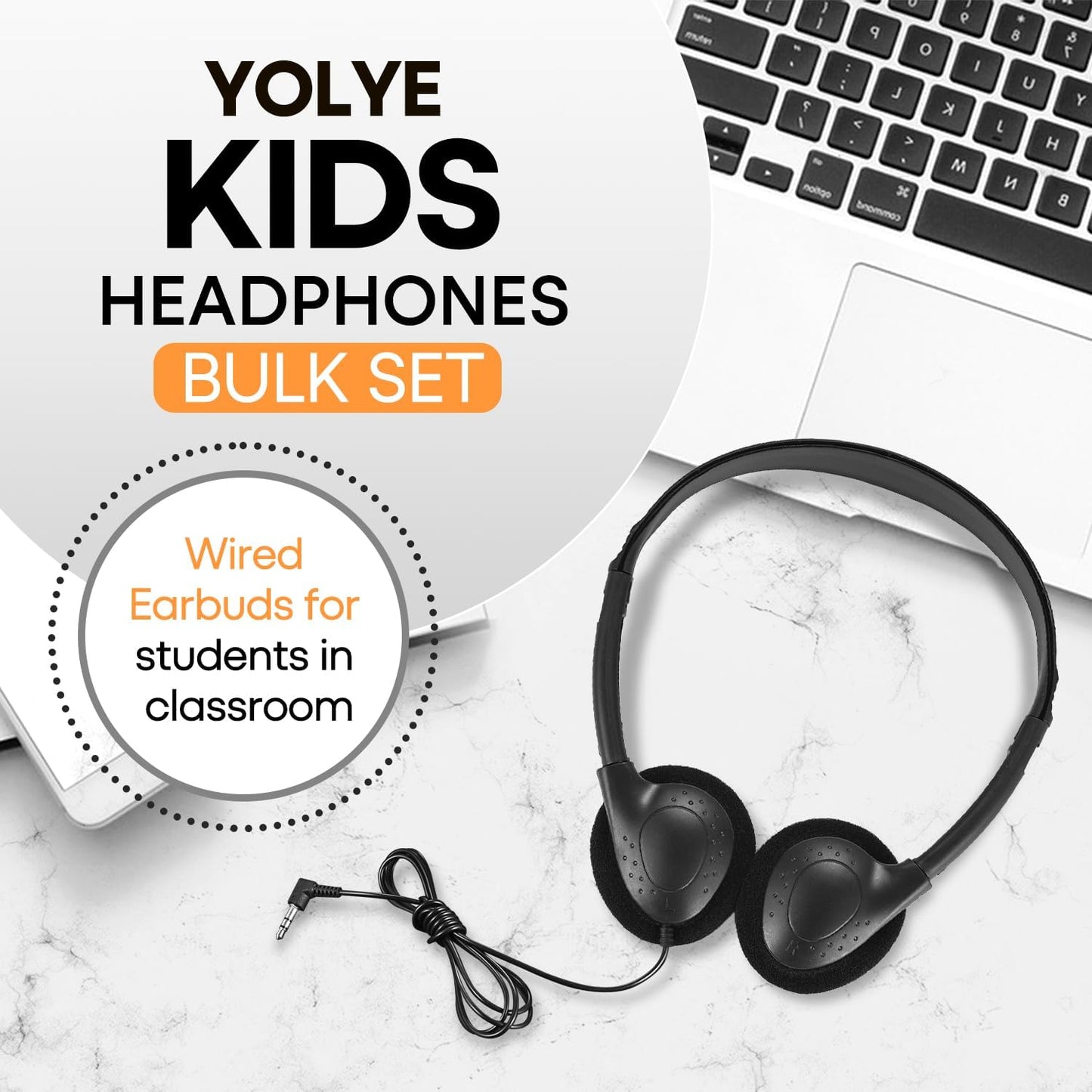 Kids Headphones Bulk 30 Pack for School Classroom Students Children Toddler Boys Girls Teen Adults