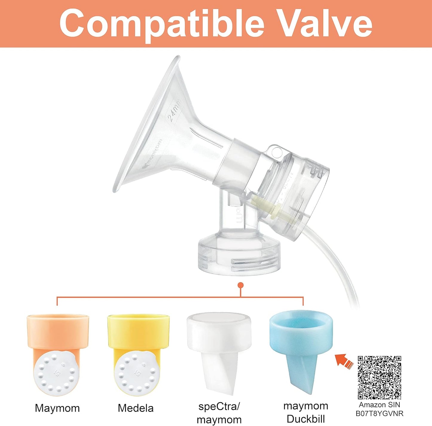 Maymom Breast Pump Kit Compatible with Medela Pump in Style Advanced Pump; 2xTwo-Piece 17mm Breastshield, 2 Valve, 4 Membrane, 2 Replacement Tubing; Replacement Part for Medela Shield, Medela Valve