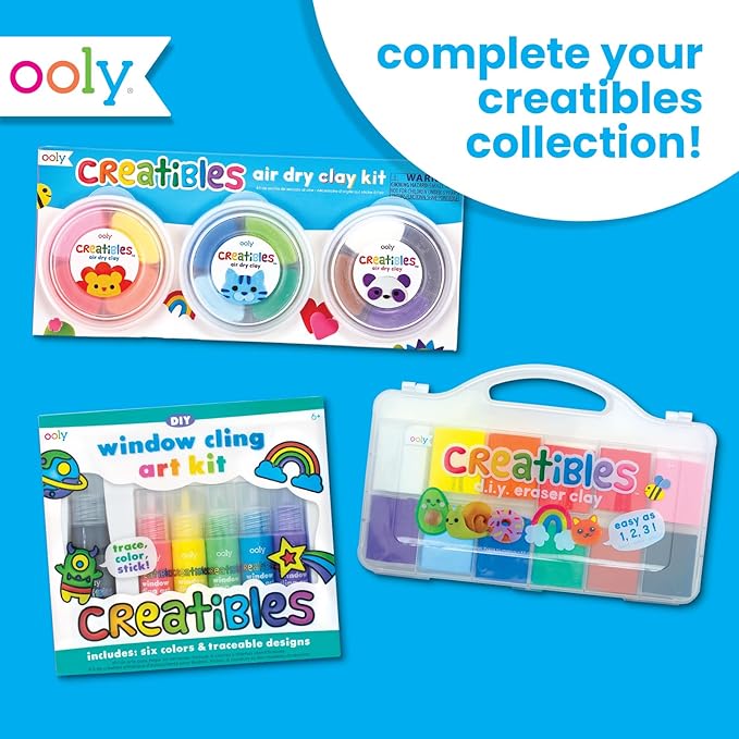 Ooly Air Dry Clay for Kids, 24 Colors Modeling Clay with 3 Shaping Tools, Play Dough Summer Craft Supplies - Creatibles