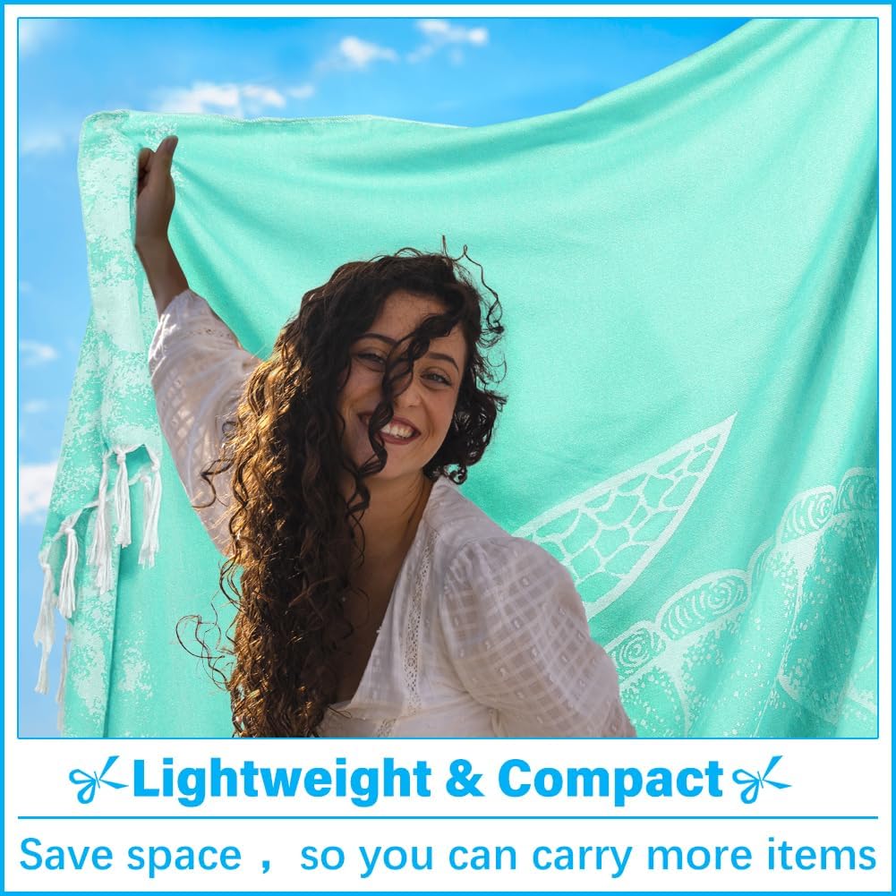 Oversized Turkish Beach Towel Blanket XXL Cotton Sandproof Towels Boho Woven Extra Large Big Sand Free Giant Throw Thick Blankets Huge Quilt XL Picnic Camping Necessities Cloud For Adult Gifts