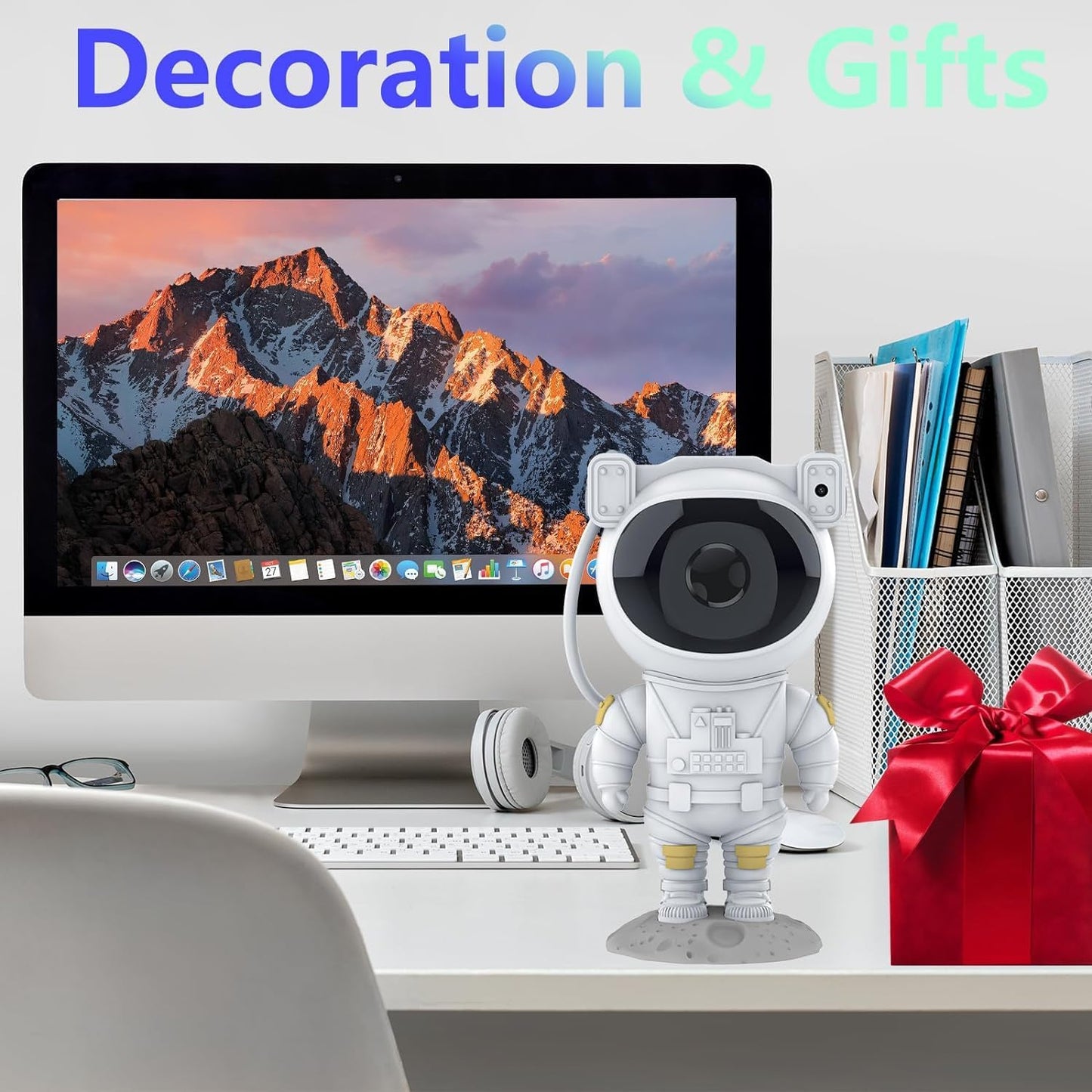 Astronaut Galaxy Projector Night Light,Star Projector Galaxy Light with Nebula,Starry Ceiling LED Lamp Space Buddy Projector with Timer and Remote for Bedroom,Kids Room Decor, Birthdays Gift(White)