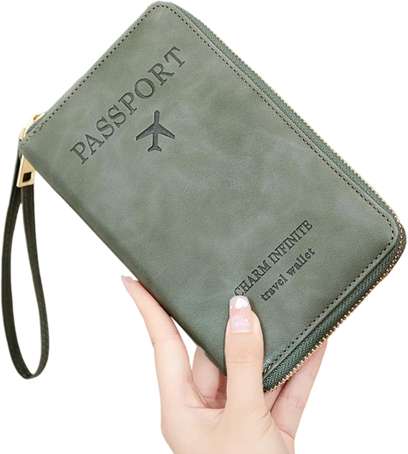 Leather RFID Blocking Passport Holder Travel Wallet, Passport Cover/Travel Wallet for Women/Men with
