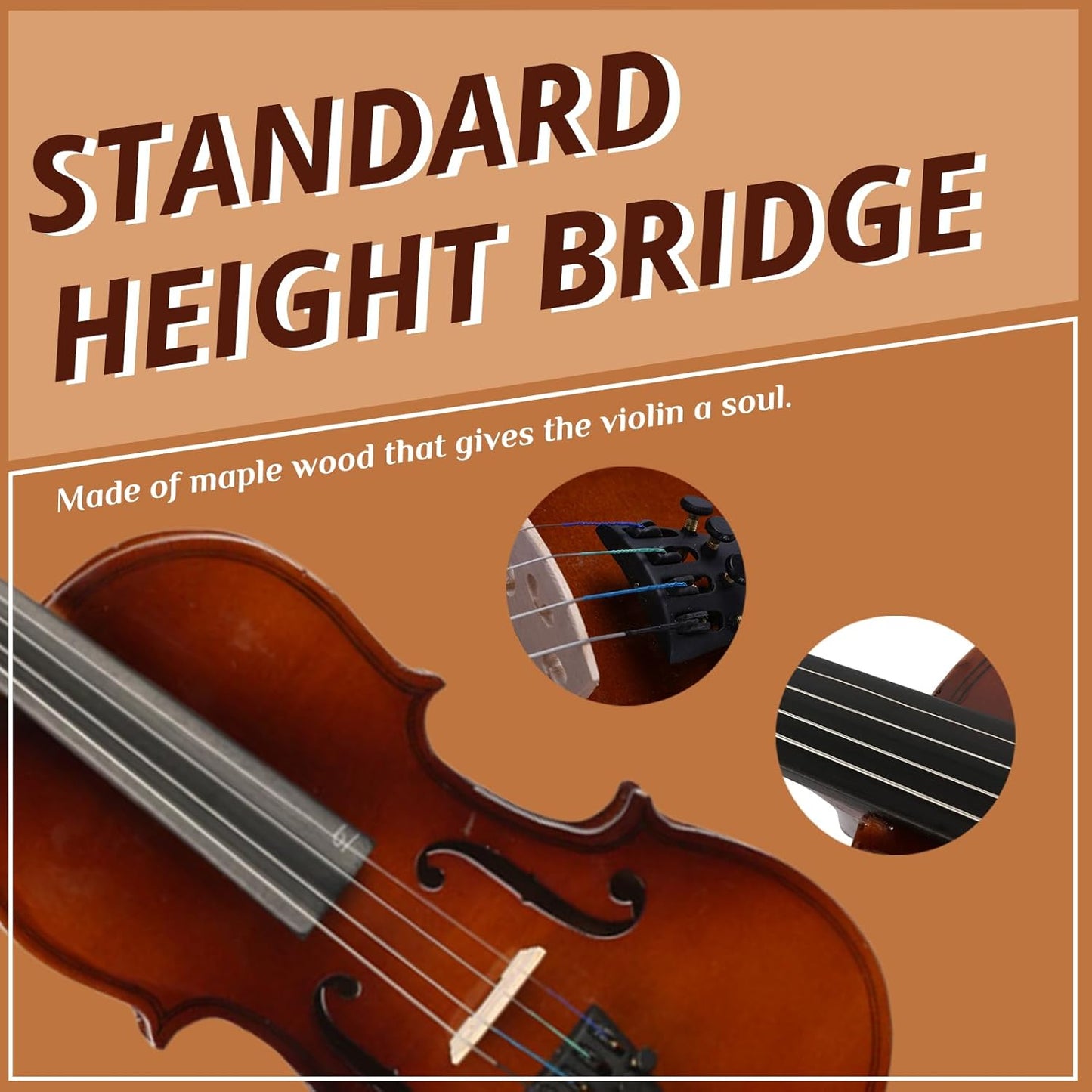 Ktaxon 1/4 Violin for Beginners, Fiddle for Students and Enthusiasts, Acoustic Violin Kit with Case, Bow, Rosin & Manual