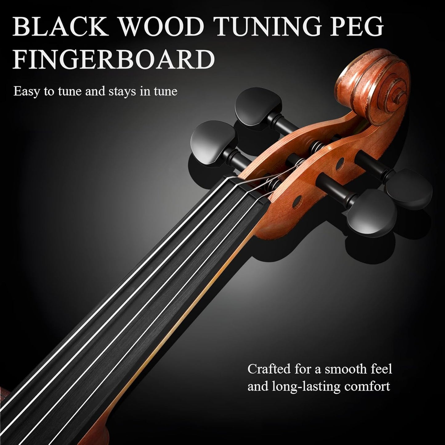 1/2 Beginner Violin Kit for Kids,Complete Violin Set with Case, Bow, Rosin,Natural