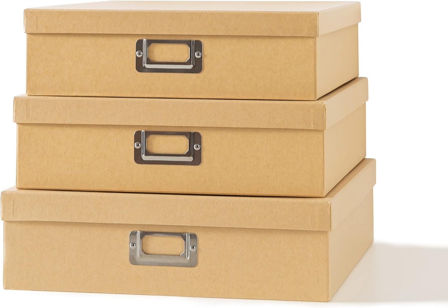 Soul & Lane Decorative Storage Boxes with Lids, Paper Storage Box Set for Keepsakes and Photos, Decorative Boxes for Home Decor, Stationery, Office Organizers, Just the Basics