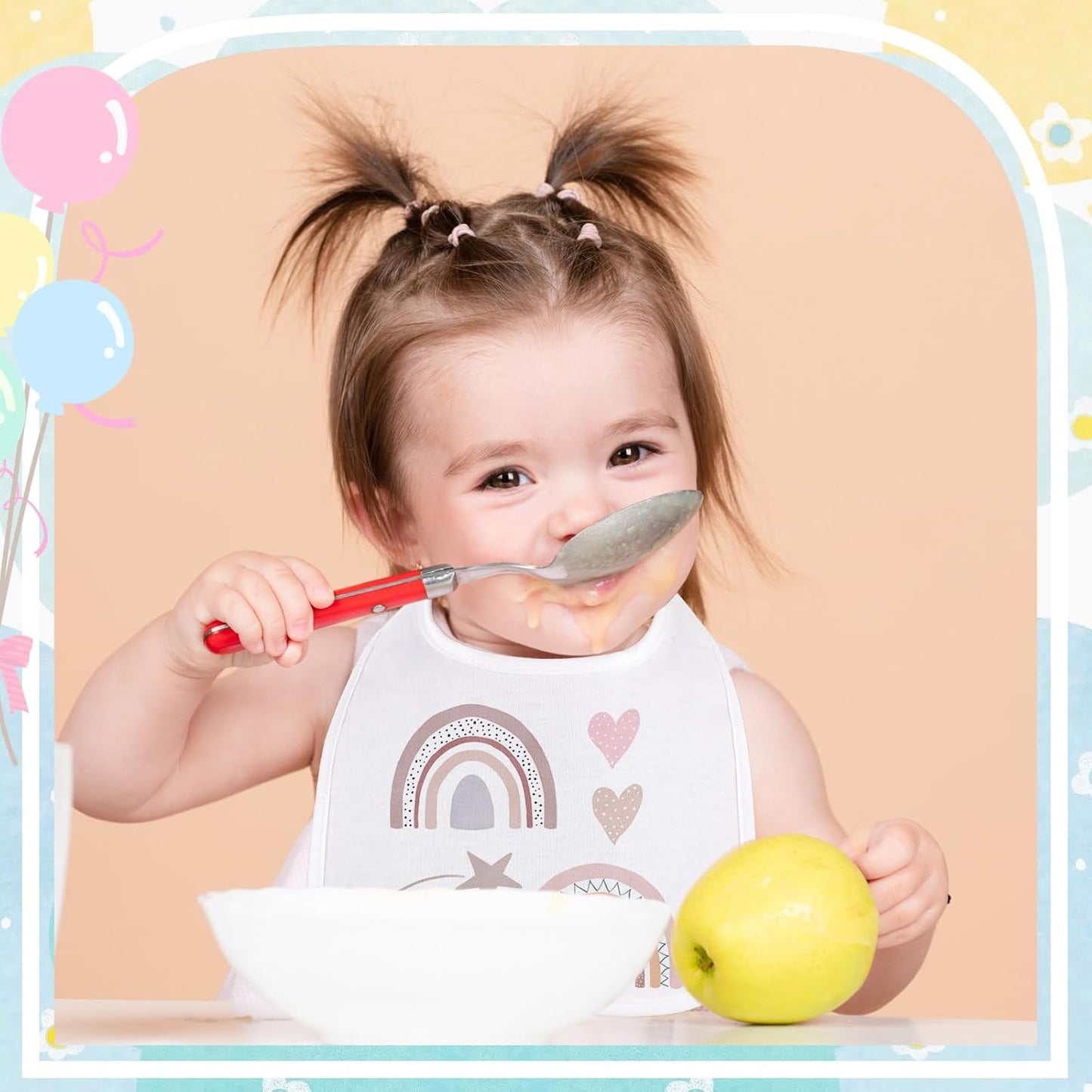 Toulite 80 Pcs White Bibs for Baby Washable Reusable Waterproof Cotton Feeder Bibs with Double Sided Design