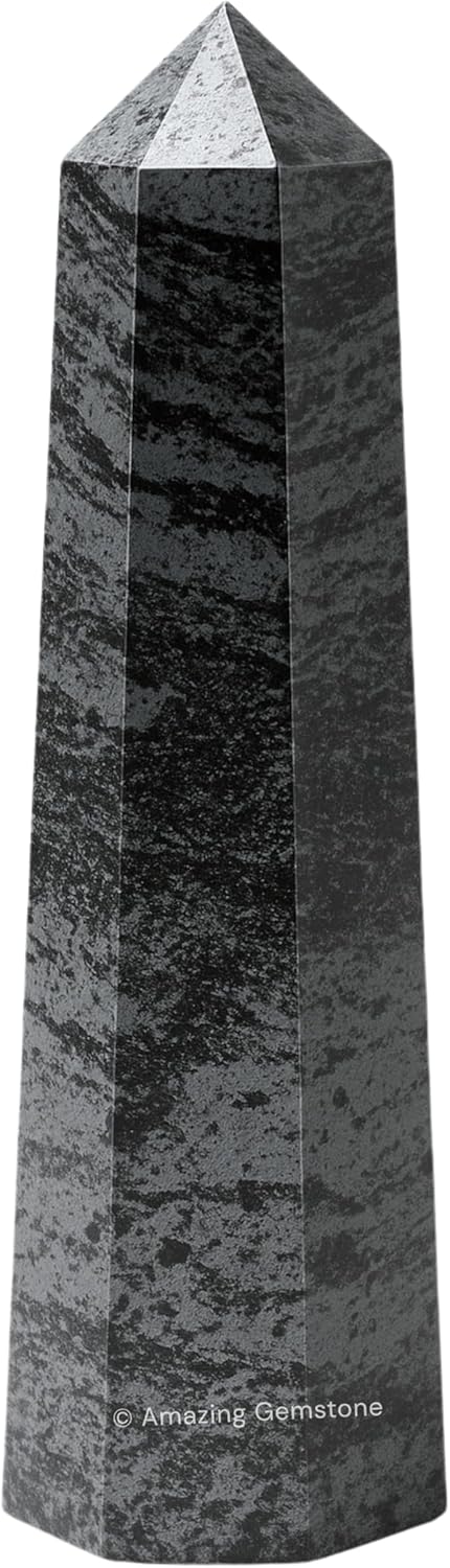 Amazing Gemstone Hematite Crystal Towers - Natural Healing Crystal Point Obelisk for Reiki Healing and Crystal Grid (2 Inch to 3 Inch)