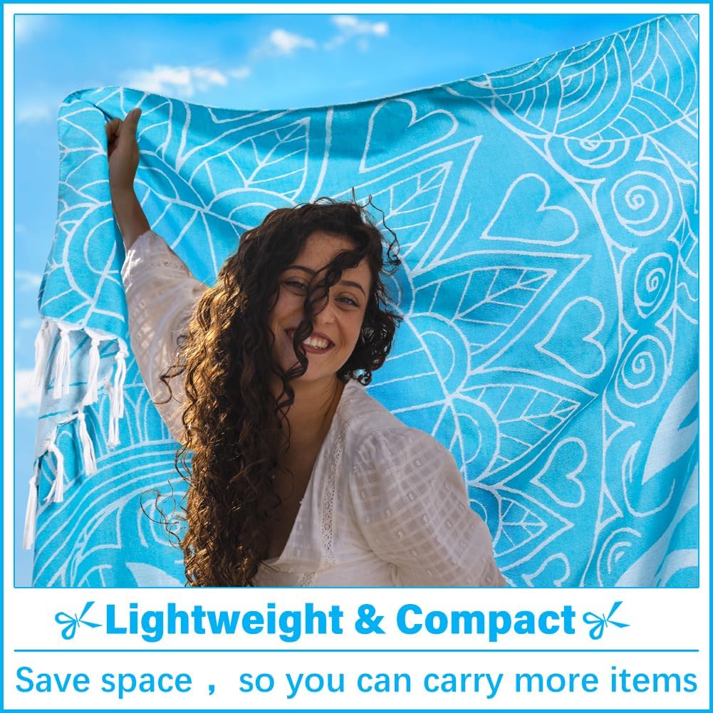 Oversized Turkish Beach Towel Blanket XXL Cotton Sandproof Towels Boho Woven Extra Large Big Sand Free Giant Throw Thick Blankets Huge Quilt XL Picnic Camping Necessities Cloud For Adult Gifts