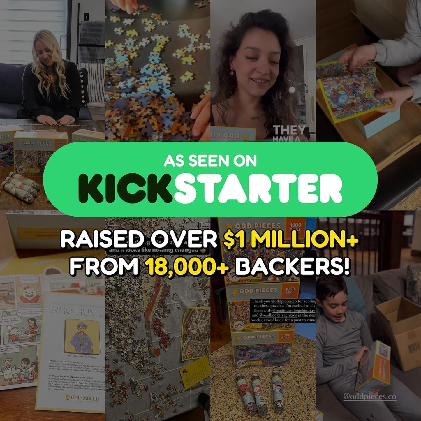 Jigsaw Puzzles 1000 Pieces - Magic Mystery Story Secret Ending Puzzle - Perfect Game Night for Adults & Kids - Animal Park Theme Challenging (Snack Attack 3)