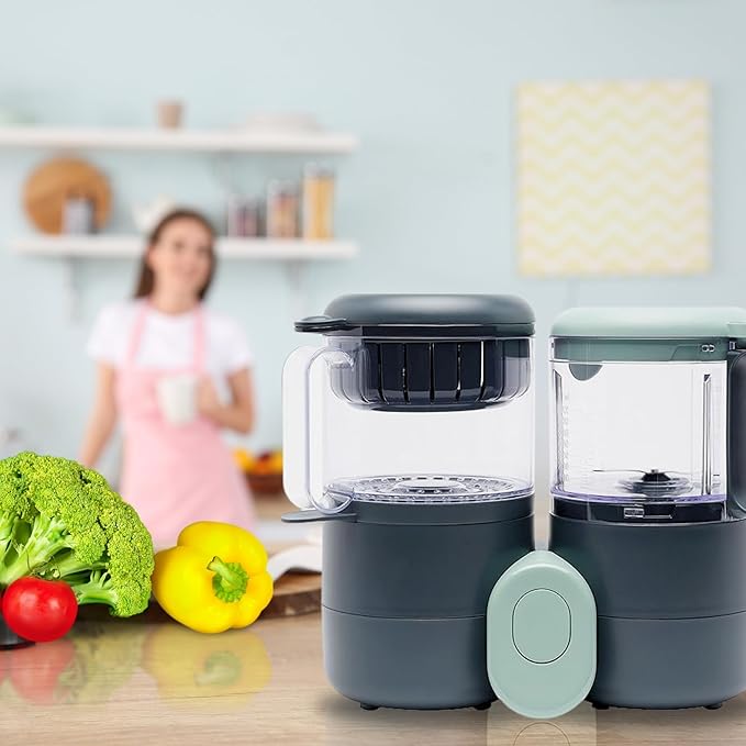 Baby Food Maker Steamer and Blender - Multifunction Baby Food Processor and Steamer w/Blender, Defrosting & Reheating - Use as Puree Maker and Grinder Machine for Feeding Set Essentials (2 Liters)