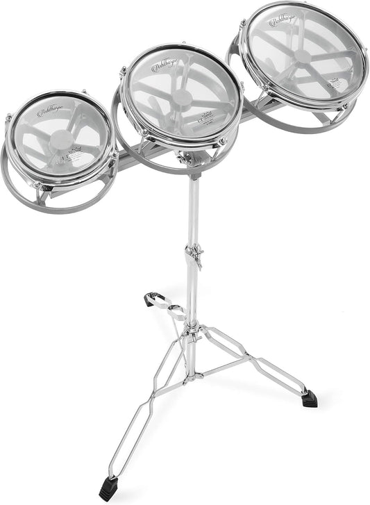 Ashthorpe Roto Tom Drum Set with Stand - 6", 8", 10" Toms with Remo Heads