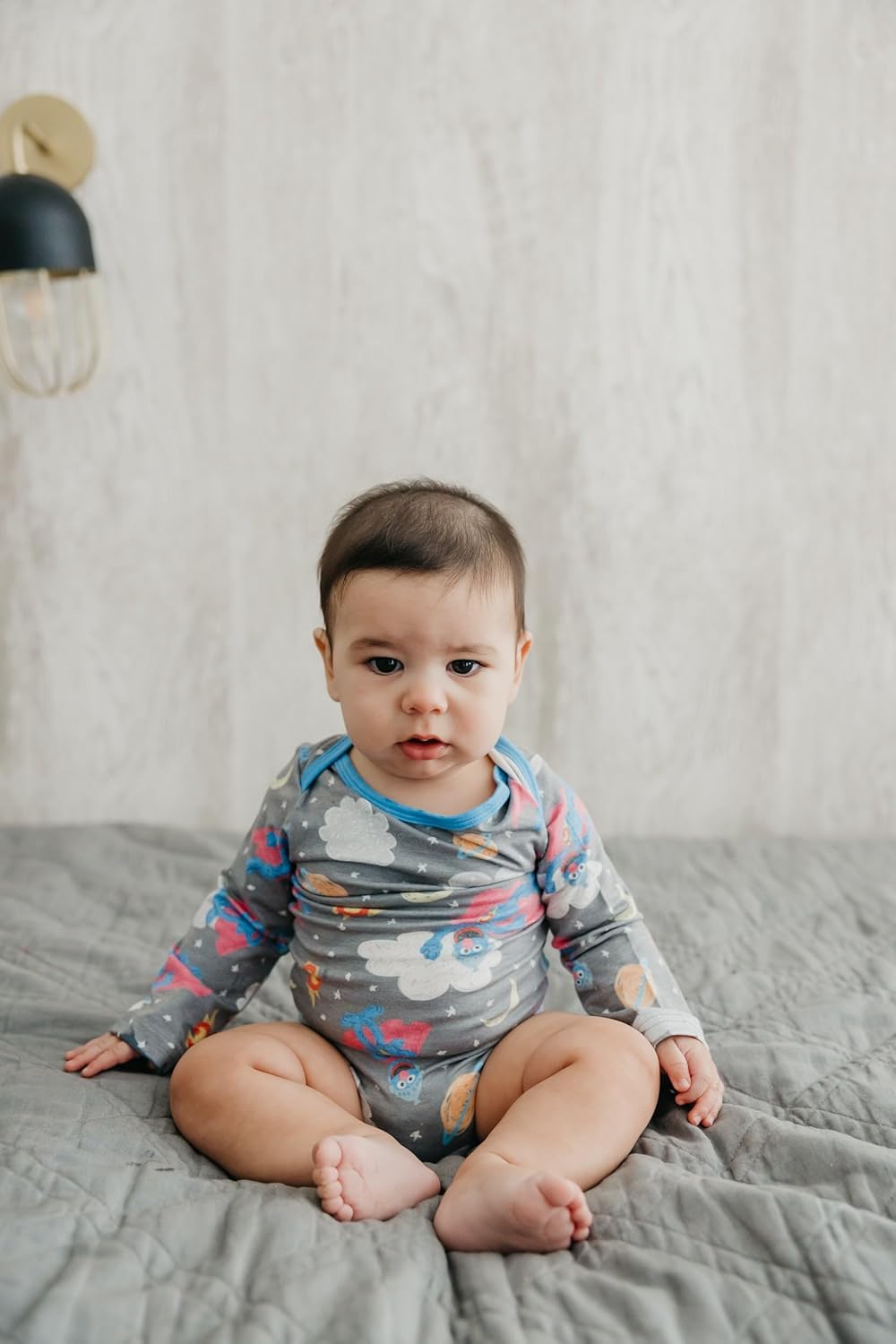 Copper Pearl Long Sleeve Bodysuit Baby: Ultra Soft Baby for Newborns, Boys, and Girls - Stylish, Comfortable, Overlap Shoulders, Premium Knit Fabric - 18-24 Months, Super Grover
