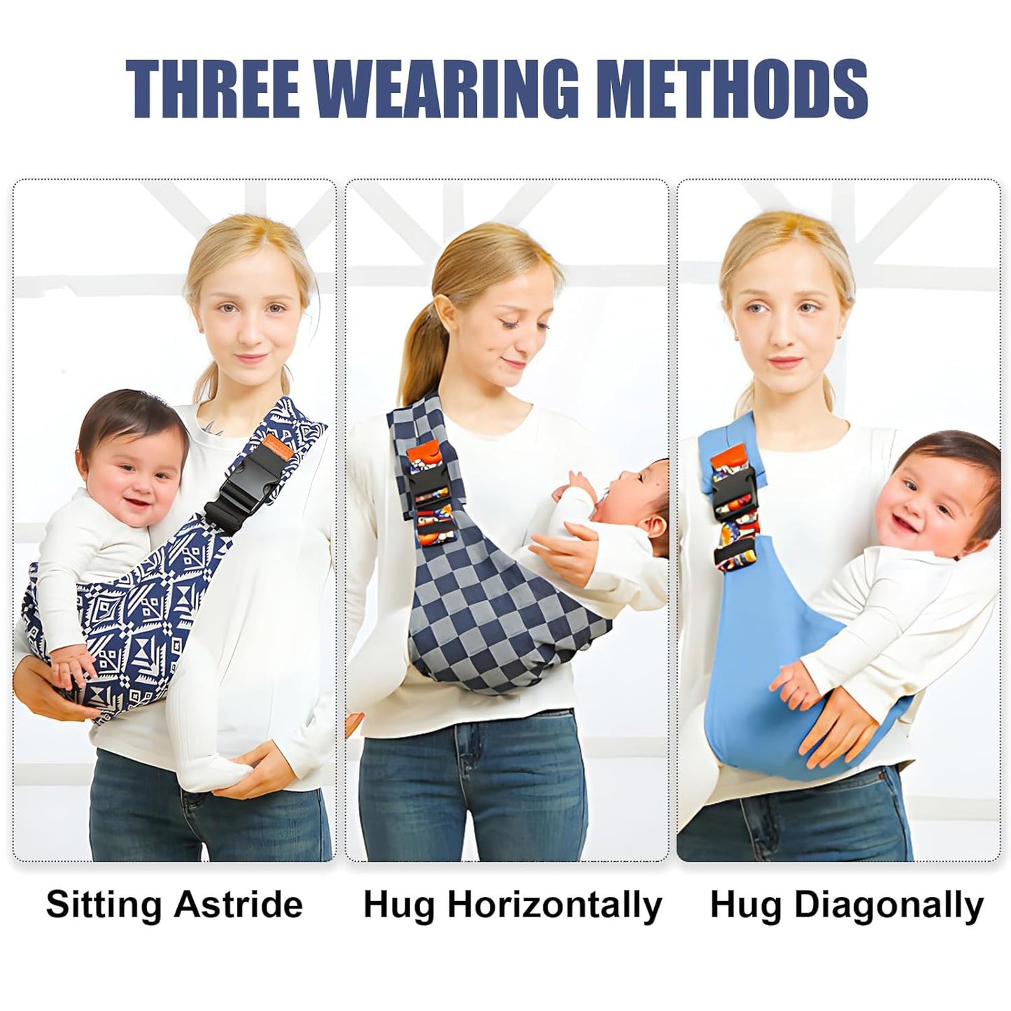 Baby Sling Carrier,Baby Sling,Toddler Carrier,Adjustable and Non-Slip Hip Seat Carriers Carrying 10-30 lbs(Star)