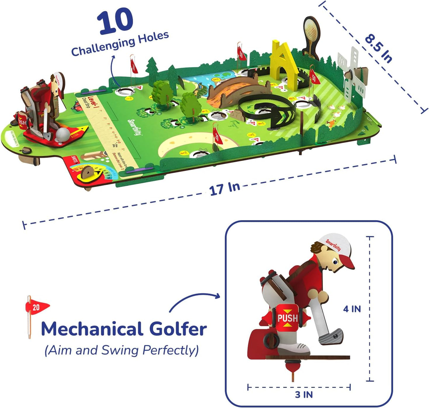 Smartivity Mini Golf Tabletop Game for Kids 6-12 Years Old | Birthday Gifts for Boys & Girls | DIY Science Toy for Boys and Girls 6,7,8,9,10,11,12,13,12 Years