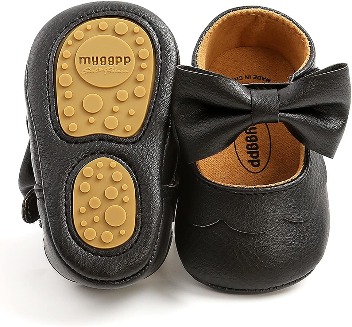 Baby Shoes Mary Jane Flats Non Slip Soft Sole Infant Toddler Sneakers First Walkers Party Christmas Dress Shoes