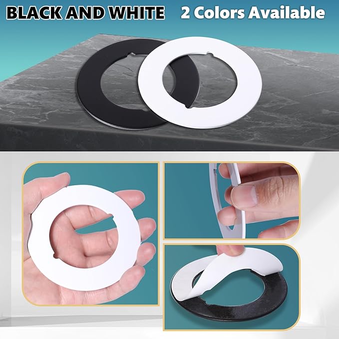 2 Pcs Upgraded Door Knob Plates with Double-Sided Tape –Thick Stainless Steel Scar Plates for Deadbolts & Knobs, Durable Lock Hole Covers for Fixing Loose Knobs and Damaged Areas(Matte Black)