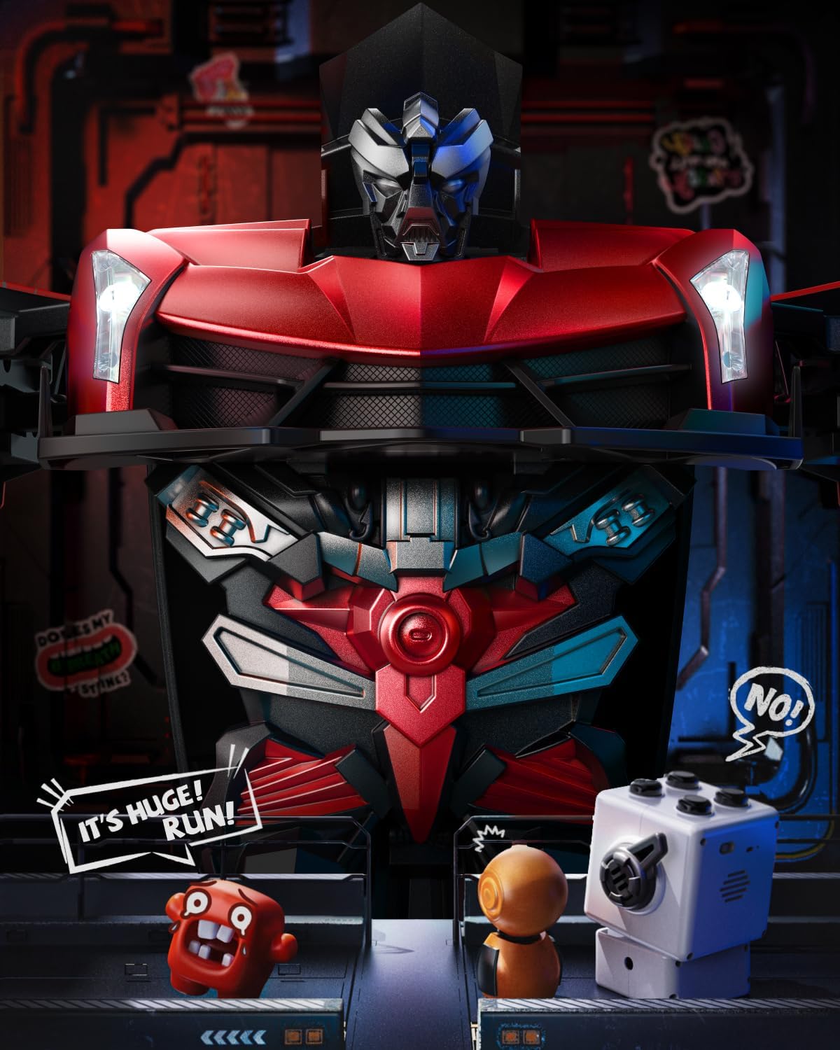 V992 Transform Remote Control Car,Transform Robot RC Cars,1:14 Scale,2-in-1 Robot Toy Car with Sound & Light,Gesture Sensing,Automatic Deformation,Great Gifts Toys for Boys and Girls 4-6 (Red)
