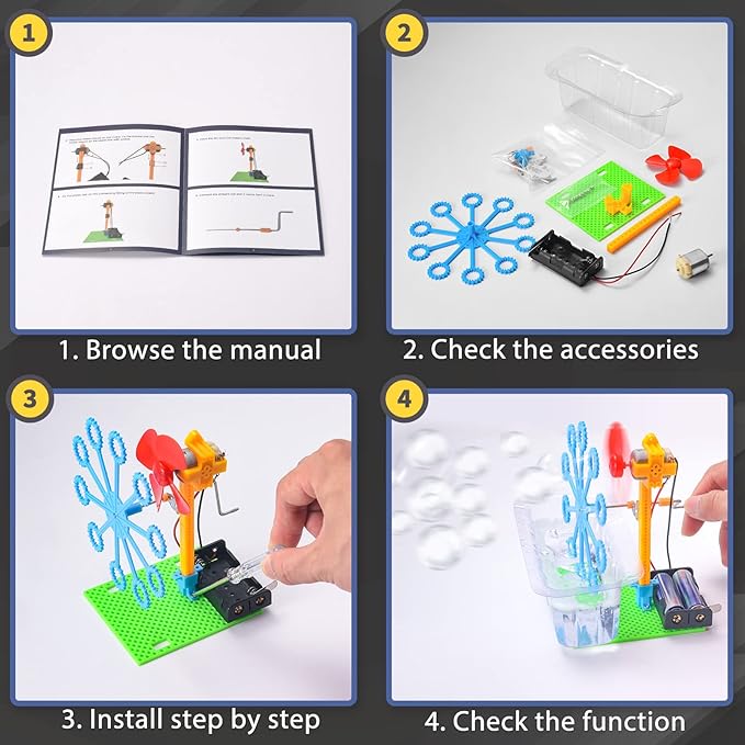 STEM Robotics Kit - 6 Set STEM Toys for Age 8-13 8-10, Kids Crafts for Girls Boys Toys Gifts 6 7 8 9 10 Year Old Birthday Gifts, Engineering Science Robot Building Kits for Kids Age 8-12 6-8