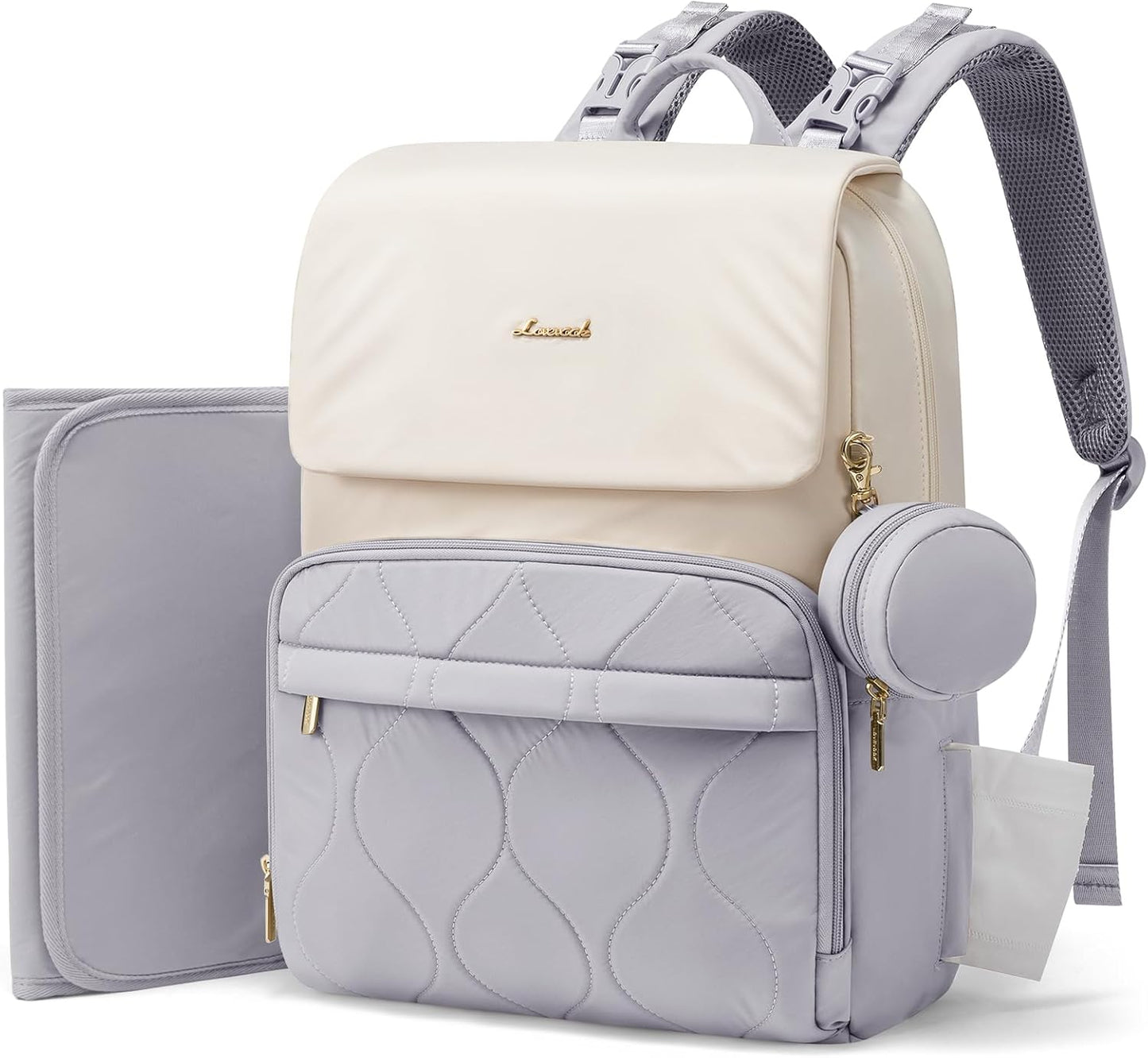 LOVEVOOK Diaper Bag Backpack, Baby Travel Bags for Boys & Girl, Toddler Waterproof Diaper Bag w/Changing Pad, Stroller Straps, Pacifier Case, Newborn Essentials Must Haves Mom