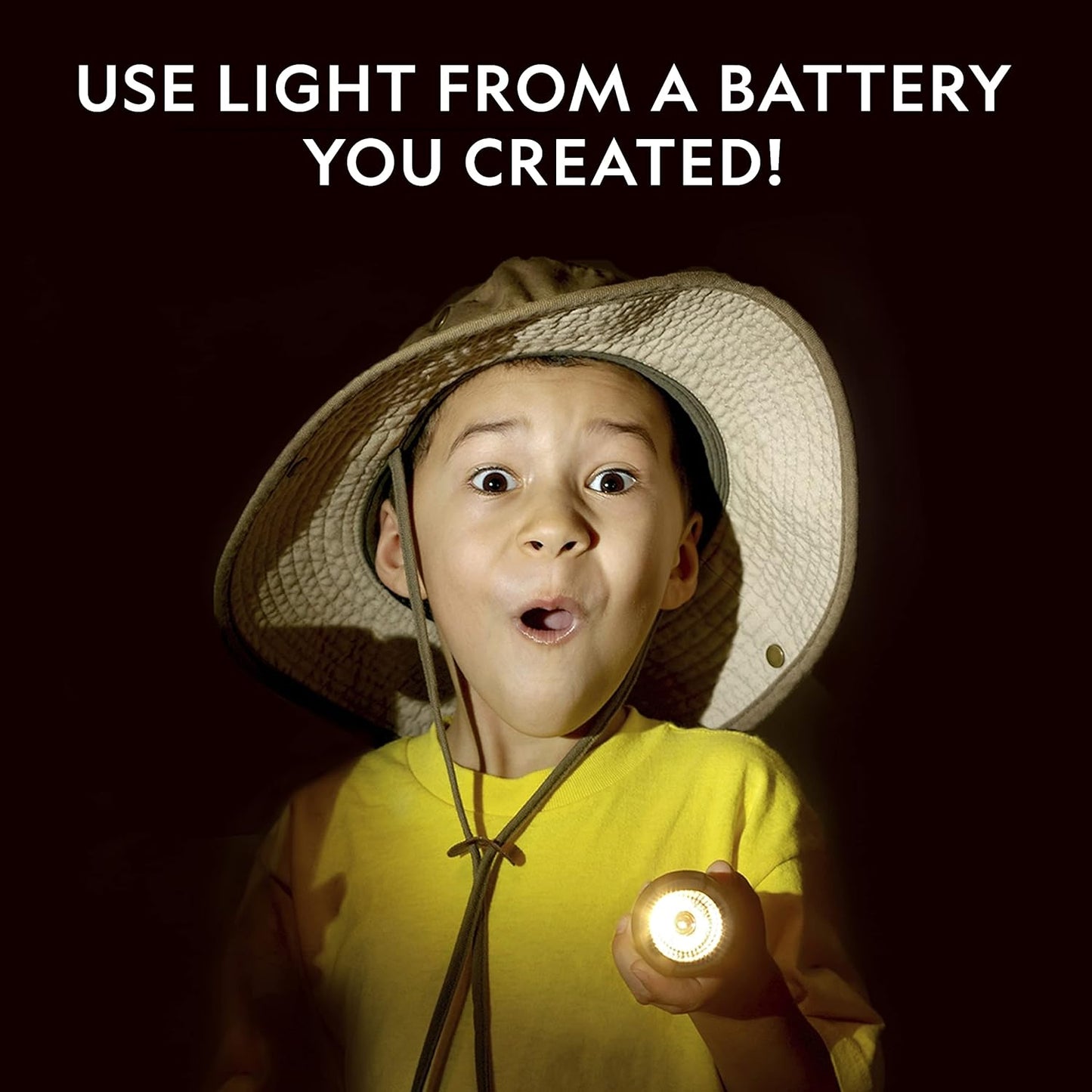 National Geographic Battery Making Kit - Potato Clock and Penny Powered Flashlight Science Kit, 2 Electricity STEM Projects for Kids, Electrical Circuit Toy for Boys and Girls (Amazon Exclusive)