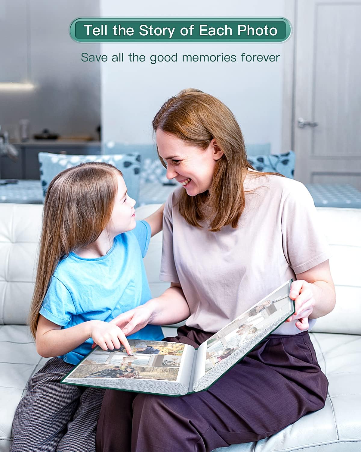 popotop Photo Album 4x6-100 Photos Photo Books with 100 Vertical Pockets,Linen Cover Albums for Family Wedding Anniversary Baby Vacation Pictures