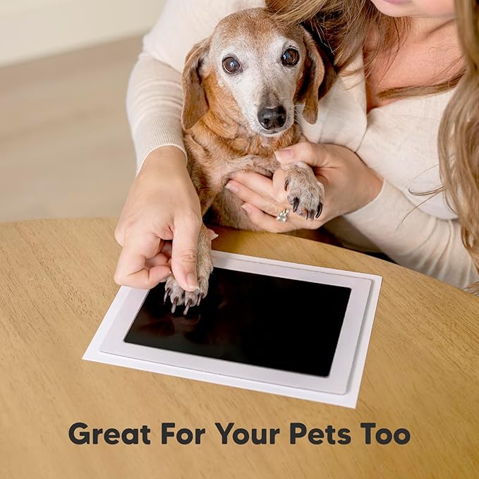 1-Pack Inkless Baby Hand and Footprint Kit - Mess Free Ink Pad for Newborn Keepsake, Dog Nose & Paw Print Kit, Clean Touch Ink Pad for Baby Hand & Footprints, Ideal New Mom Gifts (Jumbo)