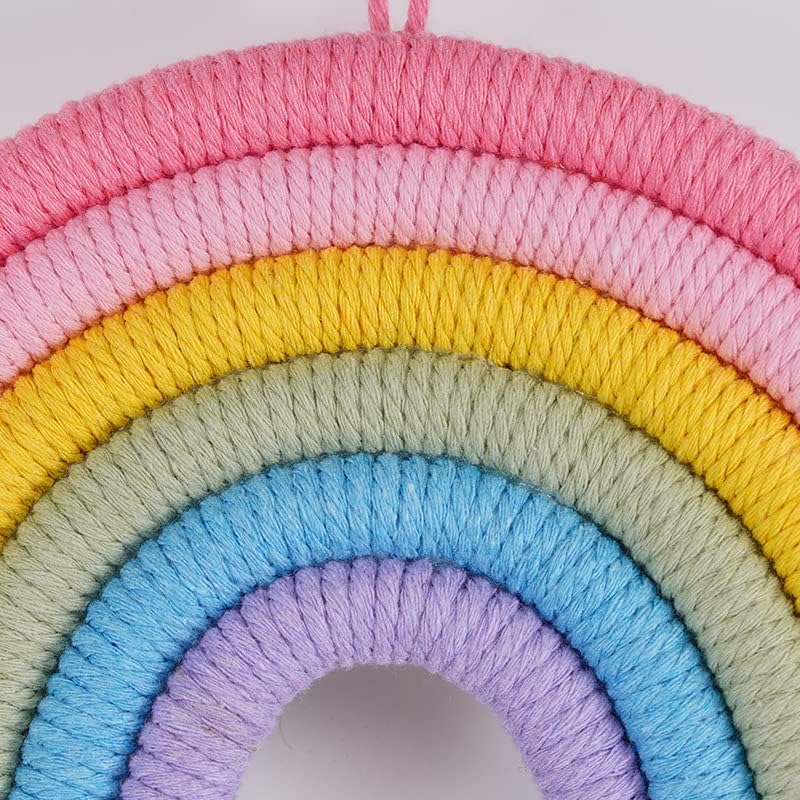 Rainbow Macrame Wall Hanging, Girls Room Decor - Image 5
