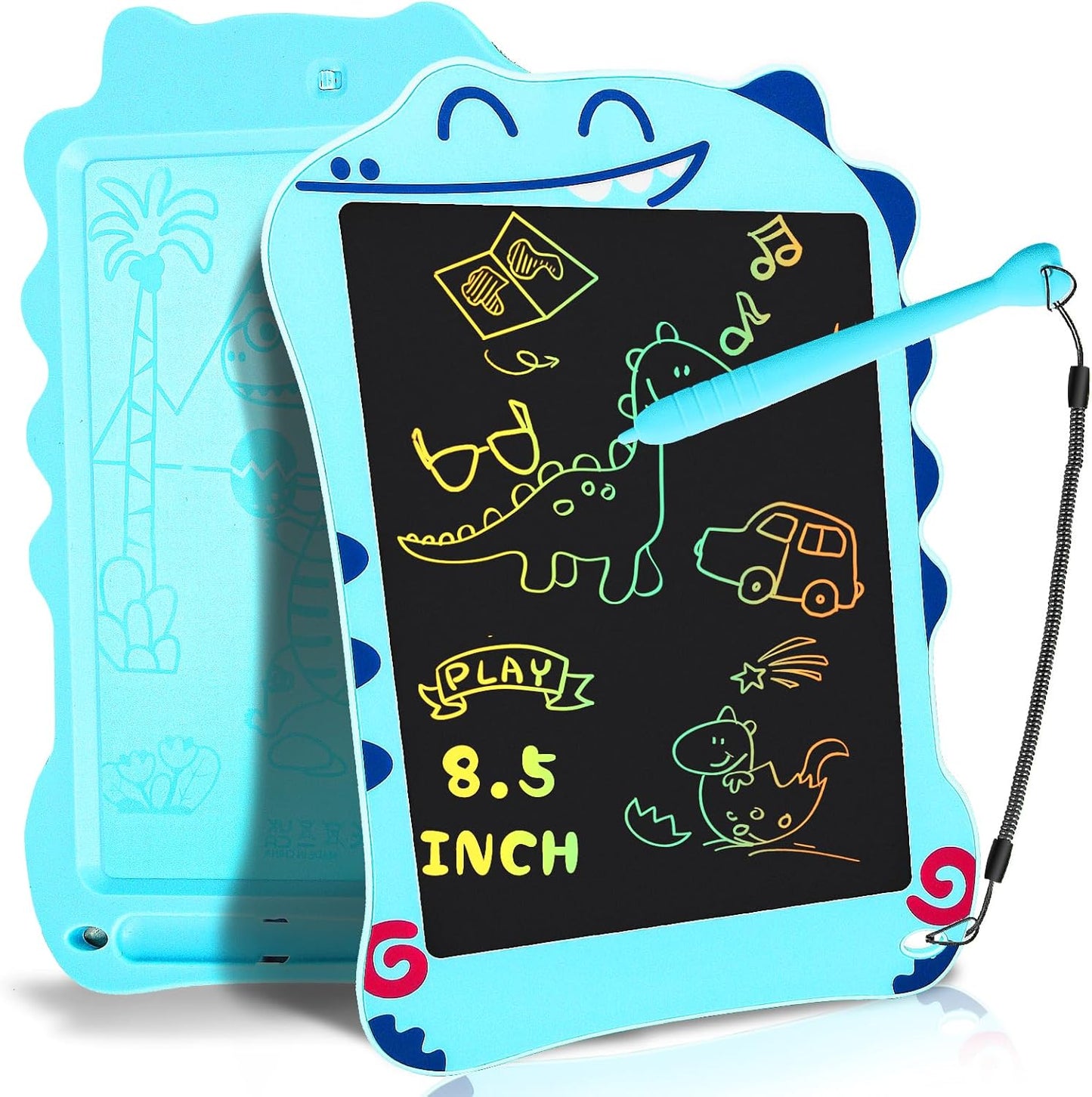 LCD Writing Tablet Dinosaur Toys for Boys Kids, Colorful Toddler Blue Toys Drawing Board, Educational Children Toy, Doodle Pad for 3 4 5 6 7 8 Year Old Boy Kid Birthday Party Christmas Gifts,8.5inch