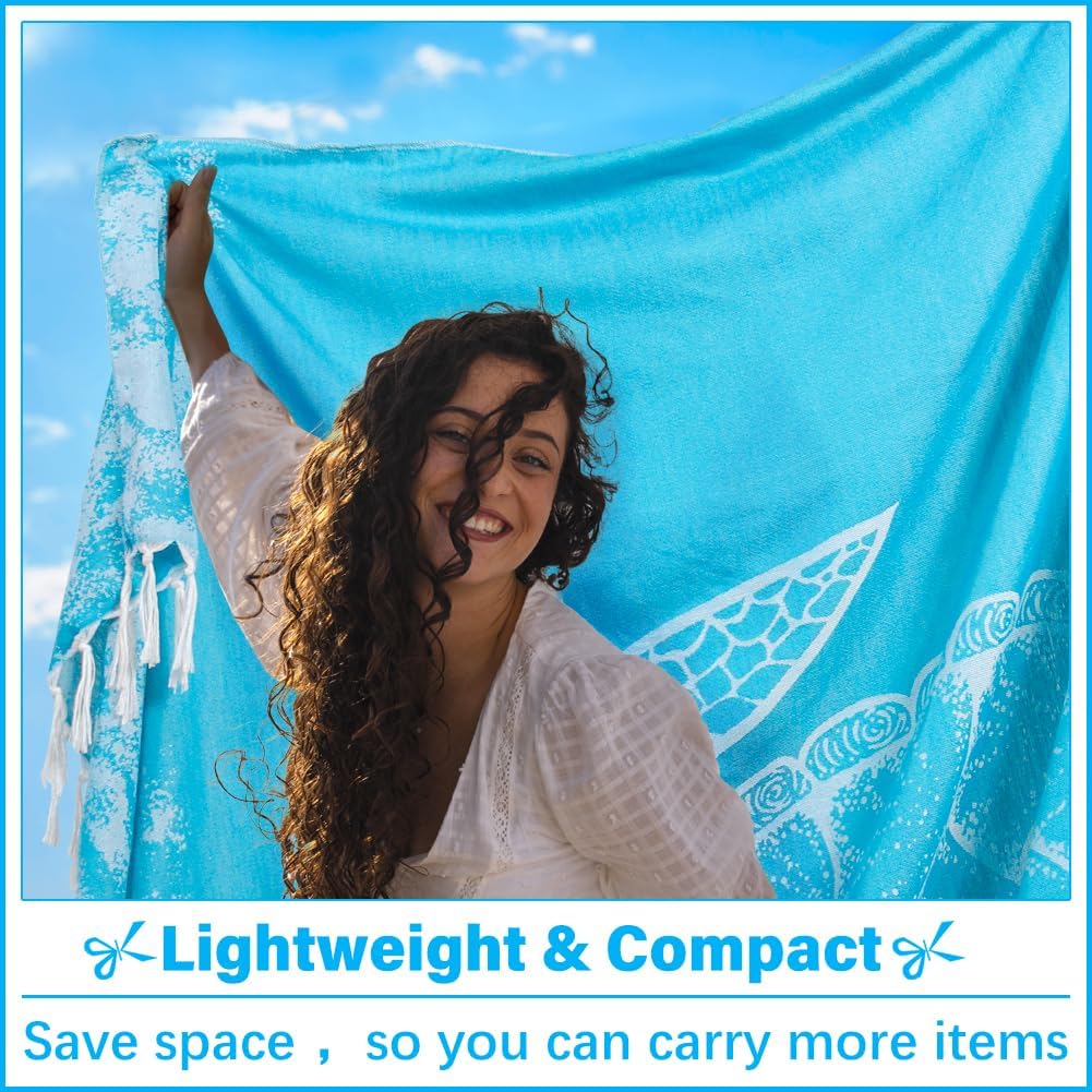 Oversized Turkish Beach Towel Blanket XXL Cotton Sandproof Towels Boho Woven Extra Large Big Sand Free Giant Throw Thick Blankets Huge Quilt XL Picnic Camping Necessities Cloud For Adult Gifts