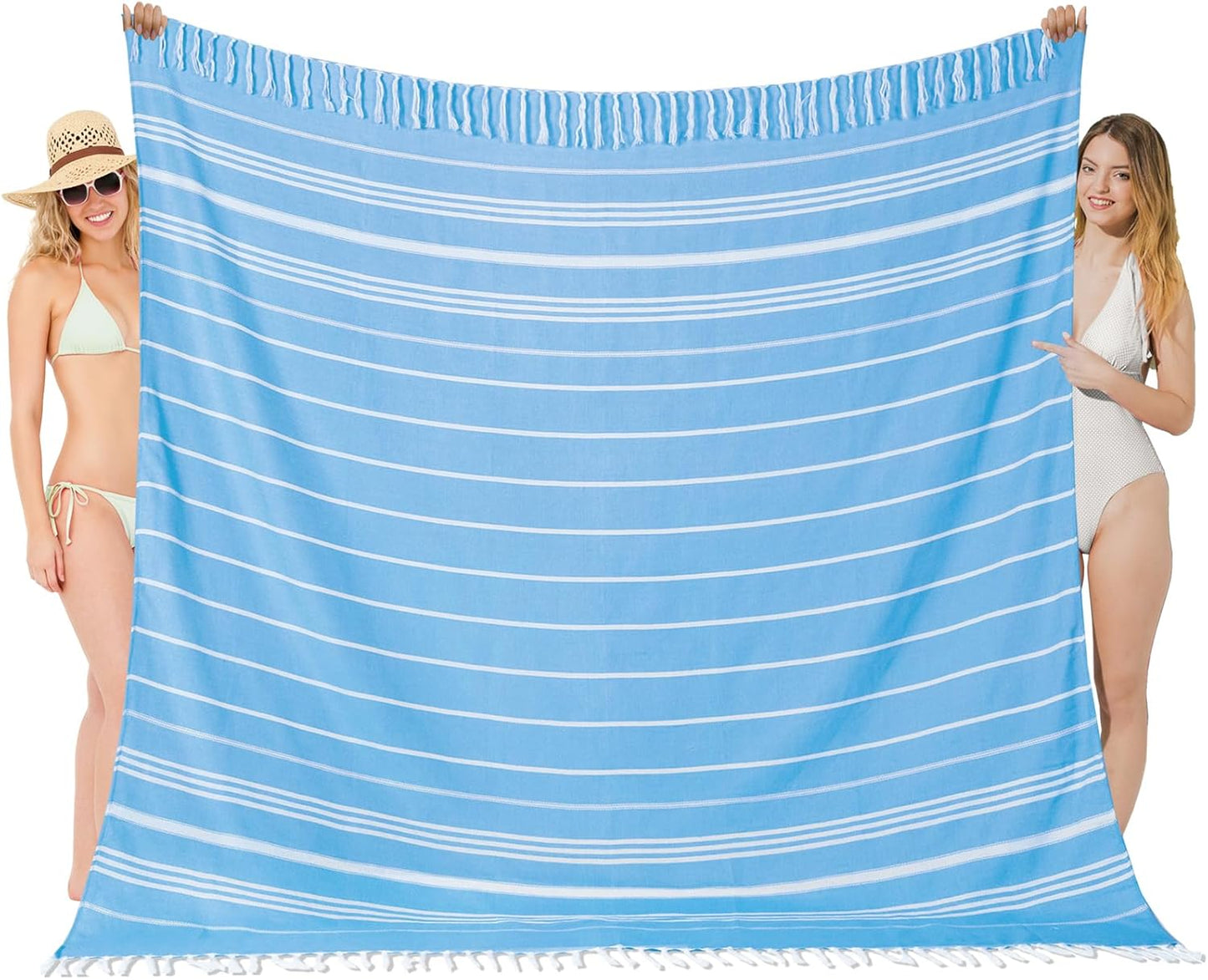 Oversized Turkish Beach Towel Blanket XXL Cotton Sandproof Towels Boho Woven Extra Large Big Sand Free Giant Throw Thick Blankets Huge Quilt XL Picnic Camping Necessities Cloud For Adult Gifts