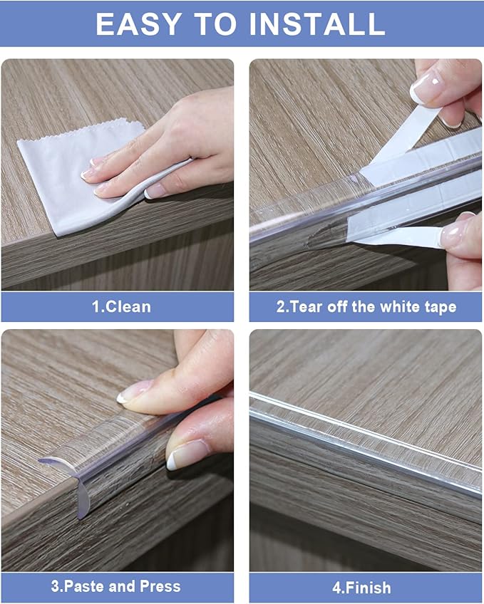 Corner Protectors,16.4ft(5M) Clear Corner Protector Baby Proofing, Soft Edge Protectors, Corner Guards Furniture Corner&Edge Safety Bumpers with Upgraded Strong Adhesive for Furniture&Sharp Corners