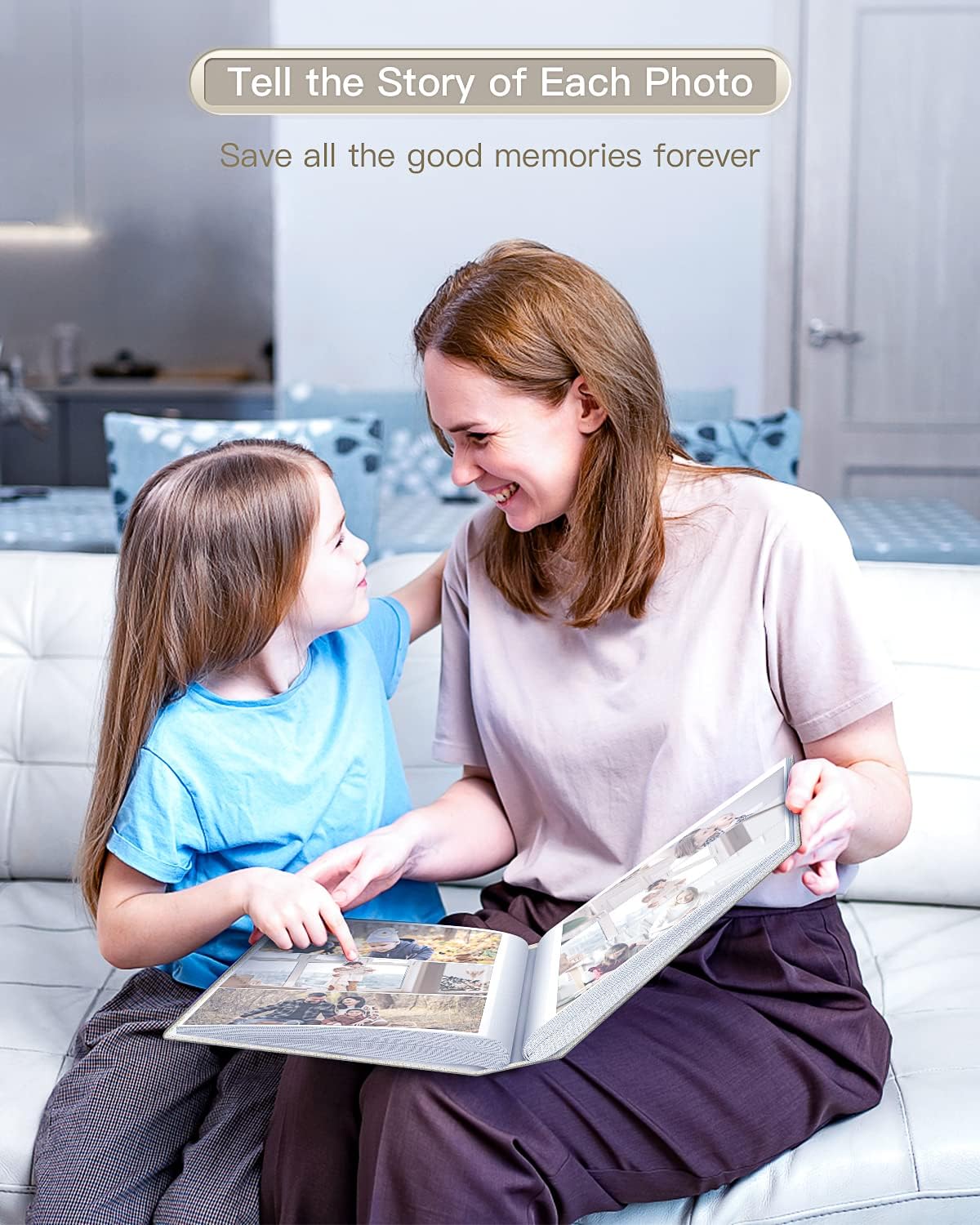 popotop Photo Album 4x6-300 Photos Linen Cover Photo Books with 300 Horizontal Pockets,Slip-in Picture Albums for Family Wedding Anniversary Baby Vacation Pictures