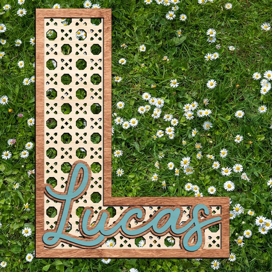 Personalized Boho Wooden Name Sign, Letter Wall Decor - Image 4