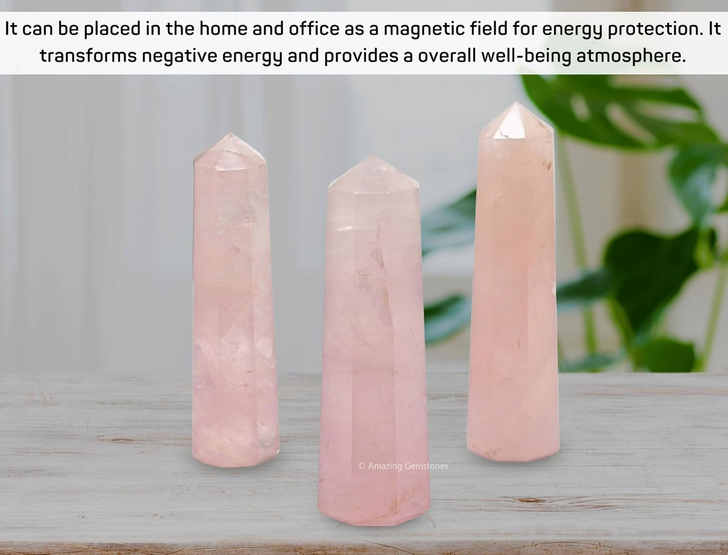 Amazing Gemstone Star Rose Quartz Crystal Towers ~ Natural Healing Crystal Point Obelisk for Reiki Healing and Crystal Grid (2 to 3 INCH)