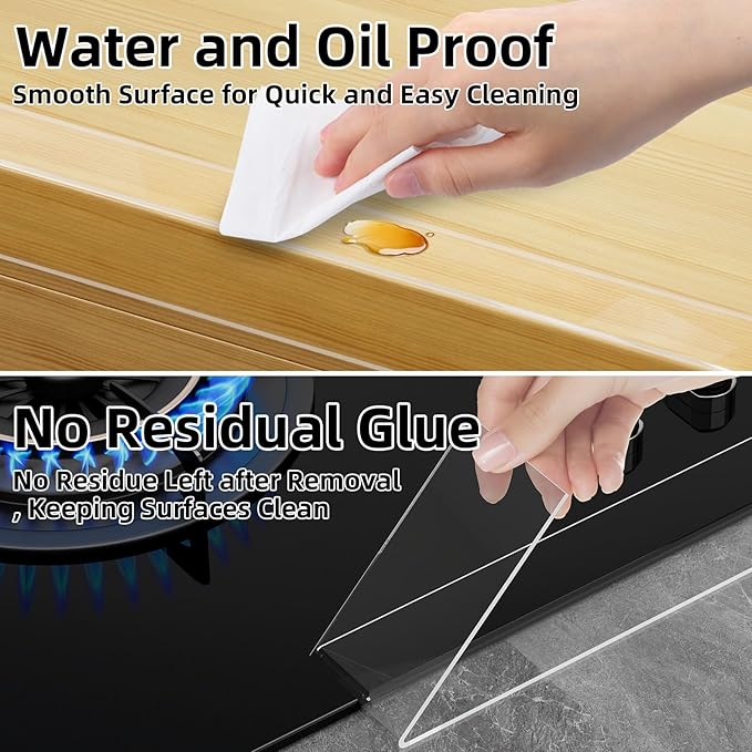 2Pack Clear Edge Protector,Safe Corner Protector, Anti-Sharp Edge Protector, for Furniture, Drawers, Tables, Cabinets 2inX6.56FT