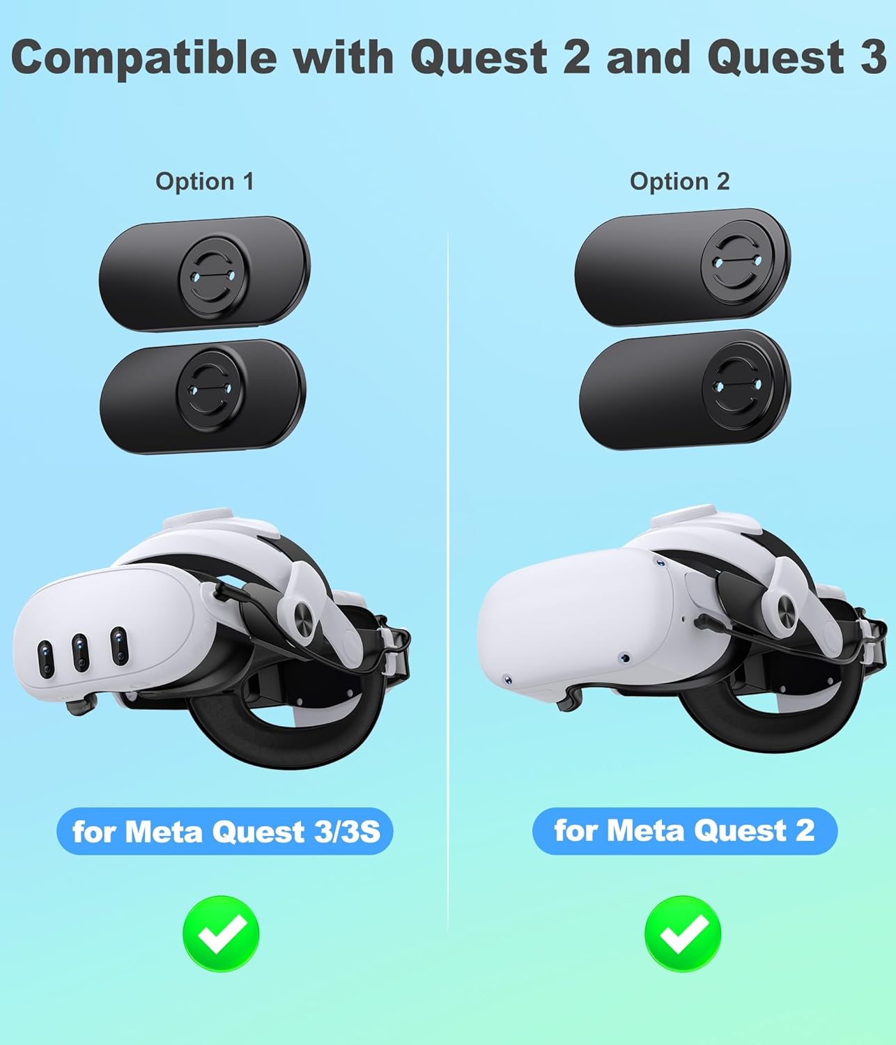 Mocagen Head Strap Battery for Meta Quest 3/Quest 3S/Quest 2, Soft Padding for Enhanced Comfort, Digital Display Battery Pack for Extra Playtime - Balanced VR Headset Strap