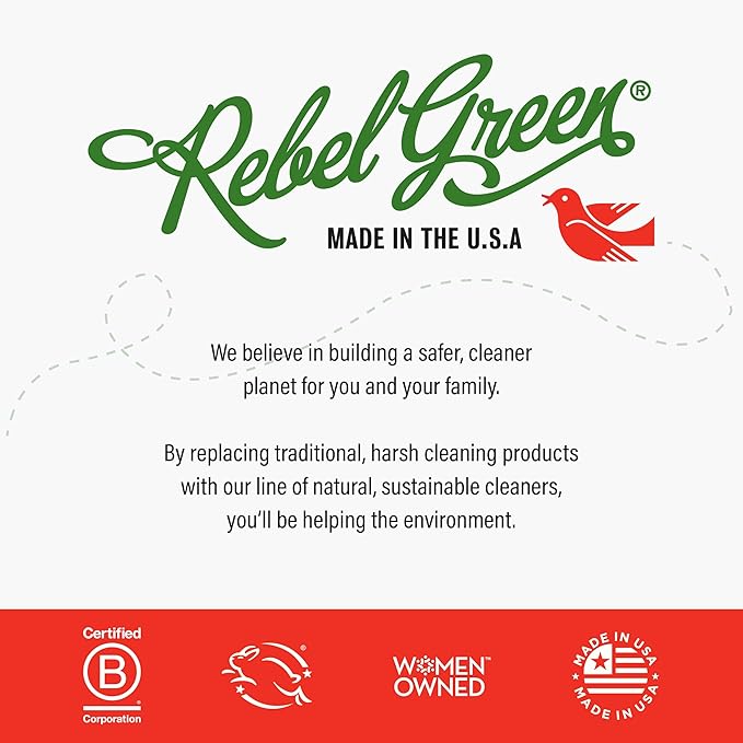 Rebel Green USDA Organic HE Liquid Fresh Laundry Detergent - Natural & Hypoallergenic Laundry Soap, Lavender and Grapefruit - 64 Loads