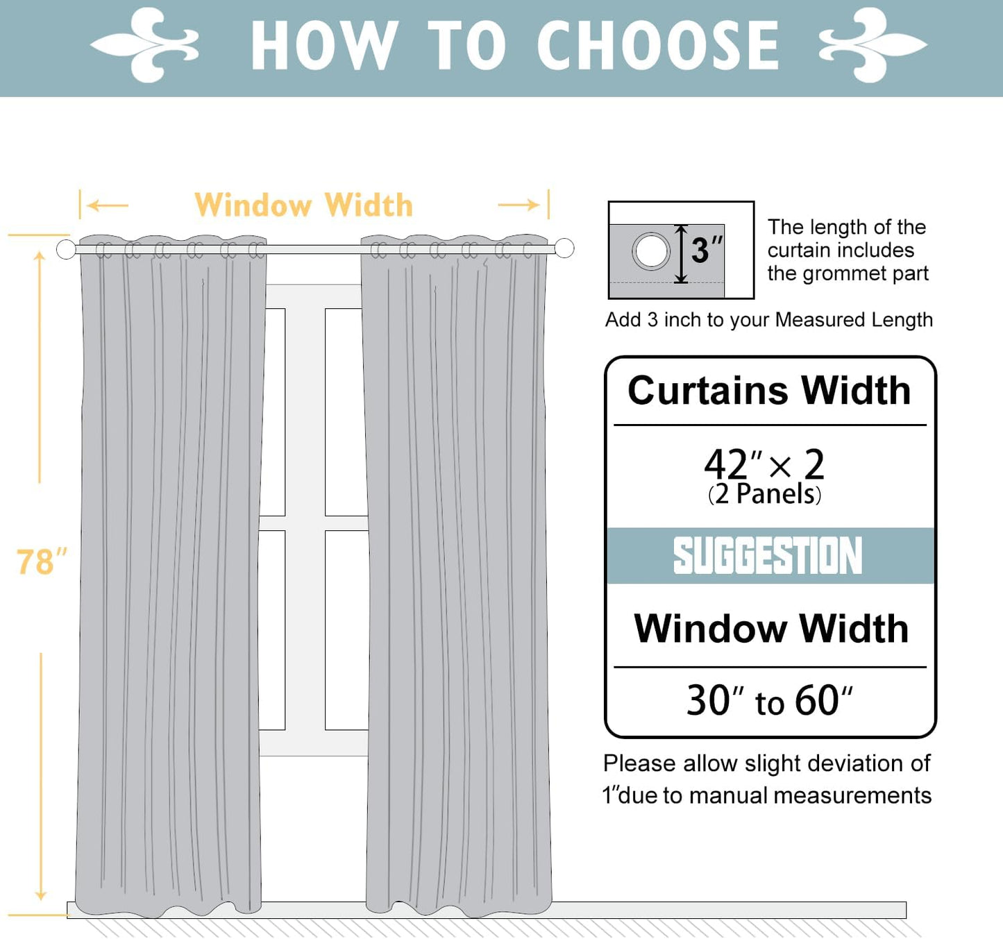 ChrisDowa 100% Blackout Curtains 78 inch Long for Bedroom with Black Liner, 2 Thick Layers Total Blackout Thermal Insulated Grommet Window Curtains 2 Panels Set (Light Beige, 42 x 78 Inch)