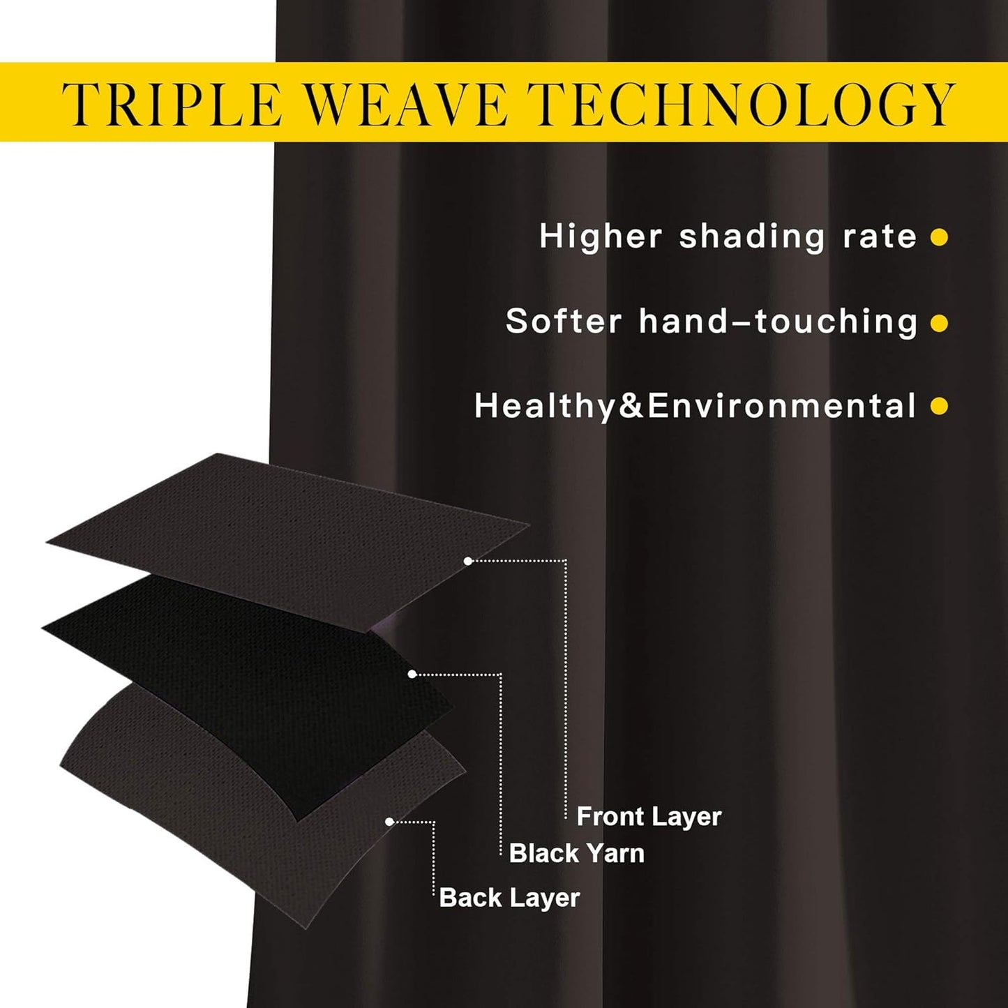 NICETOWN Bedroom Blackout Curtains and Drapes - Energy Smart Thermal Insulated Solid Grommet Blackout Draperies for Living Room (2 Panels, 52 inches x 72 inches, Toffee Brown)