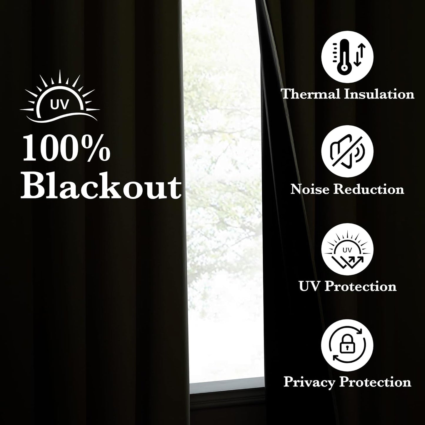 NICETOWN 100% Blackout Muted Beige Curtains 84 inches Long, Grommet Energy Saving Thermal Insulated Window Treatments Lightweight for Bedroom/Home Office, W52 x L84, 2 Panels